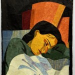 NATASHA METAXA SLEEPING AT THE SUNLIGHT 70x50 cm, collages with handmade paper B